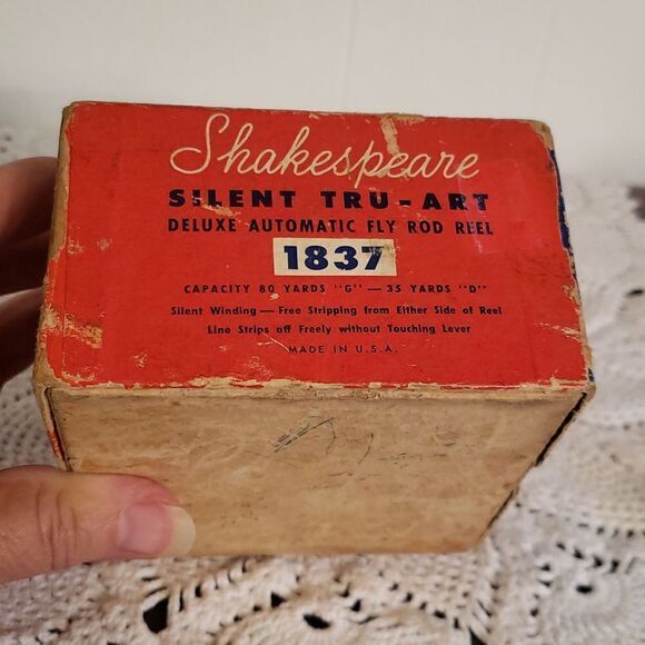 Vtg Empty Box from Shakespeare Silent Tru-Art Deluxe Automatic Fly Rod Reel 1837 - Picture 5 of 6